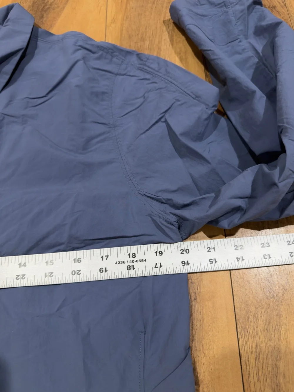 COS Men’s Blue Technical Overshirt Jacket Hidden Snap Front Lightweight Size M